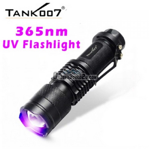 Tank007 F1 365nm UV Ultra-Violet Zoom Flashlight